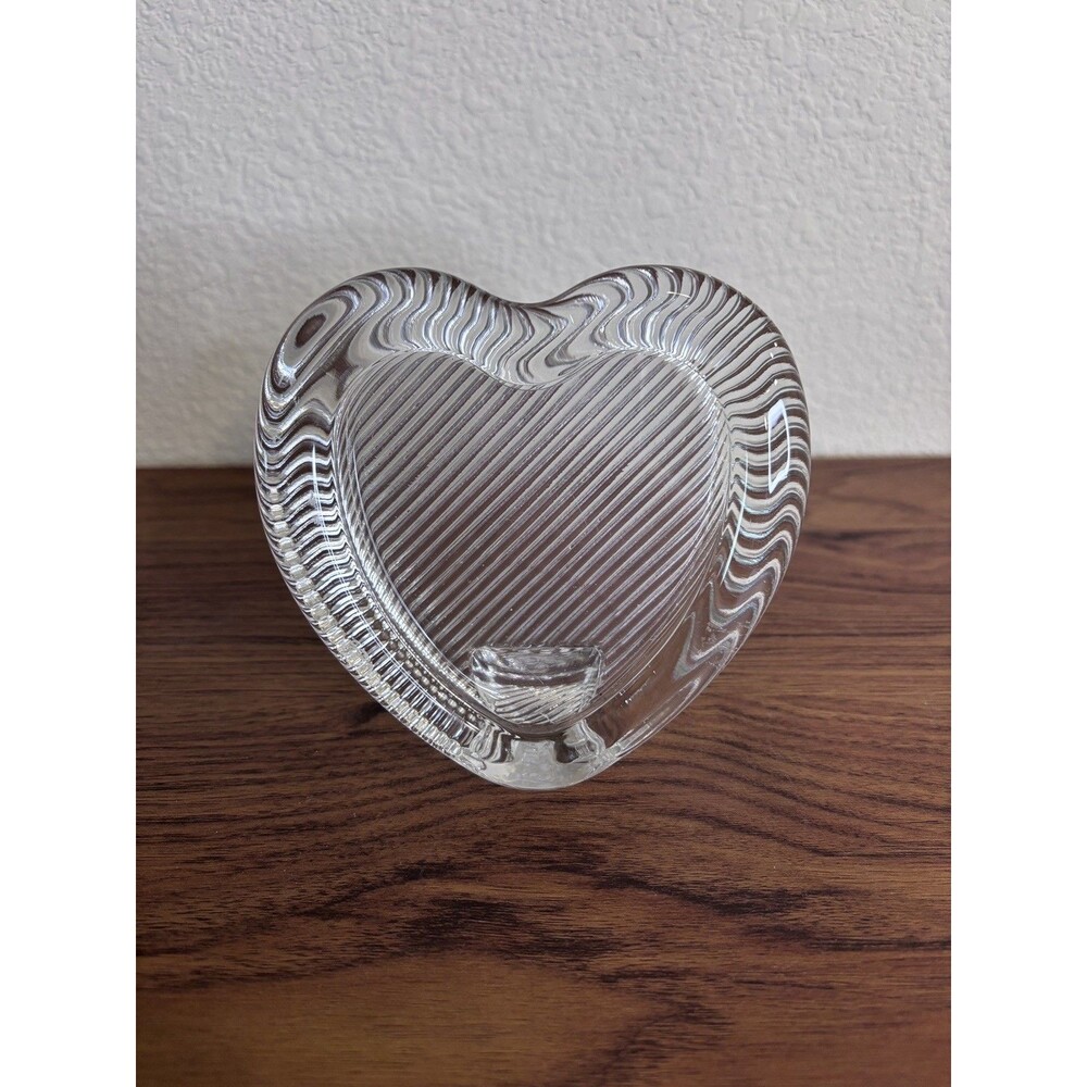 Mikasa Polished Crystal Heart Photo Frame - 80s Vintage